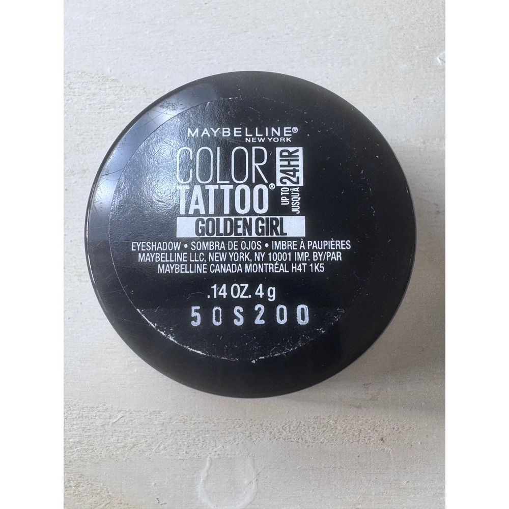 Maybelline Color Tattoo 24HR Eyeshadow Golden Girl 50S200 Metallic Gold 0.14oz